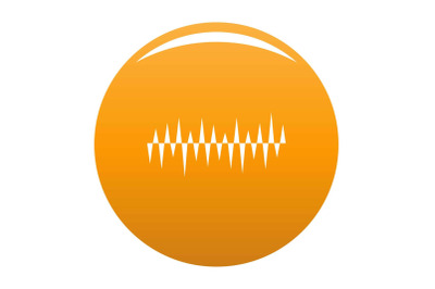 Equalizer pulse icon vector orange