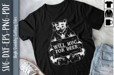 Bear Hug For Beer Vintage Rustic