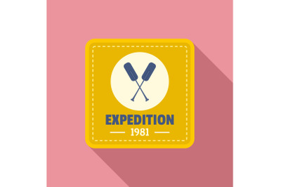 Camp expedition logo, flat style