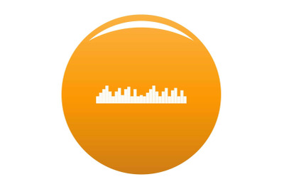 Equalizer frequency icon vector orange