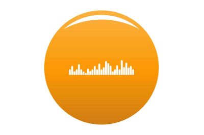 Equalizer vibration icon vector orange