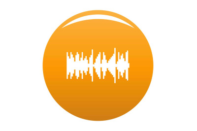 Equalizer vibration icon vector orange