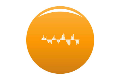 Equalizer signal icon vector orange