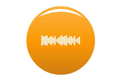 Equalizer sound icon vector orange
