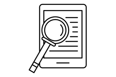 Device search icon, outline style