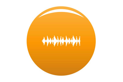 Equalizer song icon vector orange