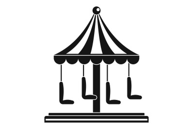 Circus carousel icon, simple style