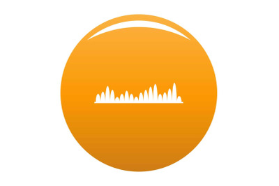 Equalizer level icon vector orange