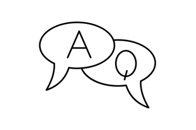 Chat translate icon, outline style