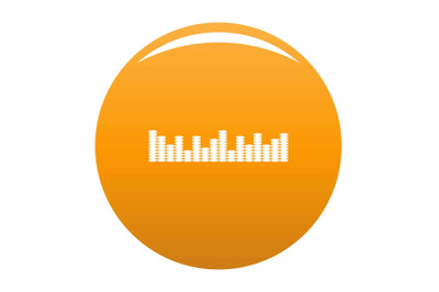 Equalizer music icon vector orange