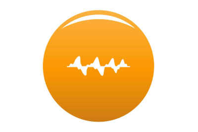 Equalizer media icon vector orange