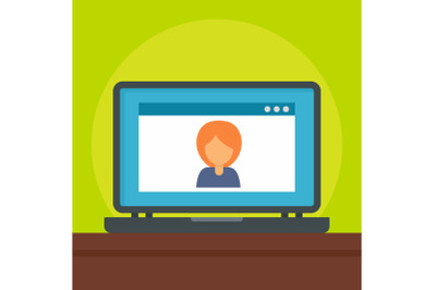 Social profile icon, flat style