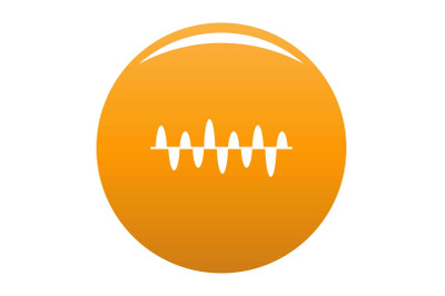 Equalizer play icon vector orange