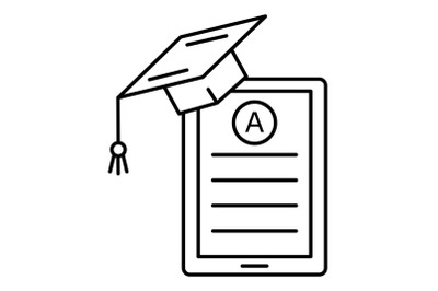 Test A graduate icon, outline style