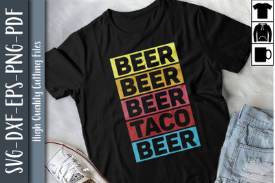 Beer Taco Food Cinco De Mayo Tank Top