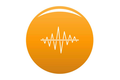 Equalizer voice radio icon vector orange
