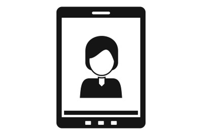 Device video call icon, simple style