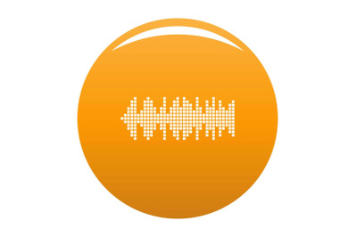Equalizer wavy radio icon vector orange