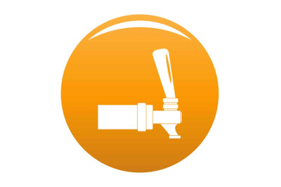 Faucet icon vector orange