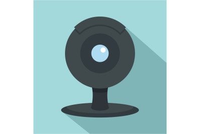 Web camera icon, flat style