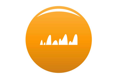 Equalizer tune radio icon vector orange