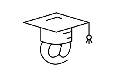 Adress graduated icon, outline style