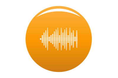 Equalizer effect radio icon vector orange