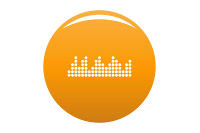 Equalizer media radio icon vector orange