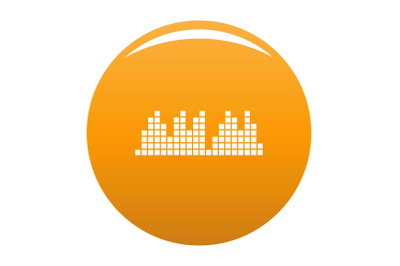 Equalizer play radio icon vector orange