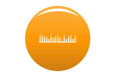 Equalizer musical radio icon vector orange