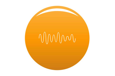 Equalizer wave sound icon vector orange