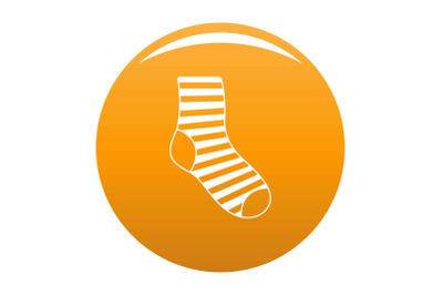 Woman sock icon vector orange