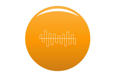 Equalizer volume sound icon vector orange