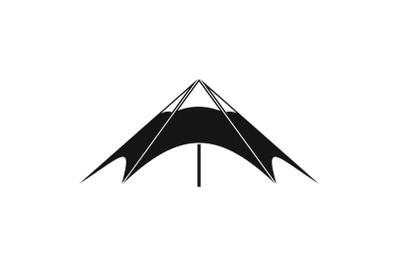 Festival outdoor tent icon, simple style