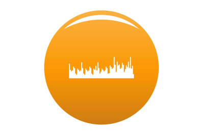 Equalizer audio icon vector orange