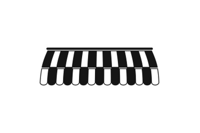 Awning shop tent icon, simple style