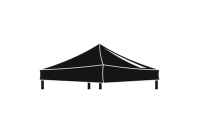 Pavilion tent icon, simple style