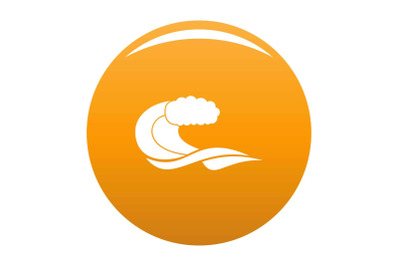 Wave composition icon vector orange
