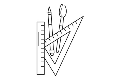 School supplies icon, outline style
