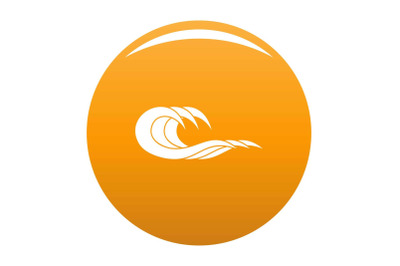Wave splashing icon vector orange