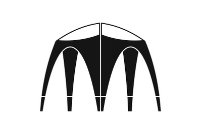 Outdoor tent icon, simple style