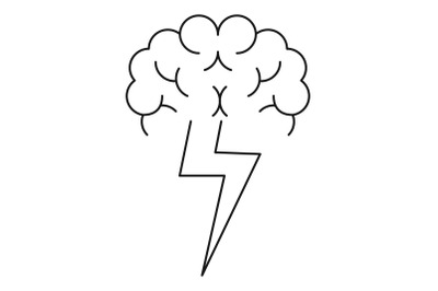 Brainstorming icon, outline style