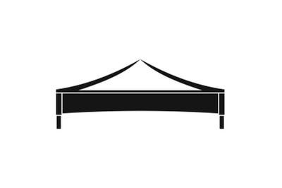 Folding tent icon, simple style