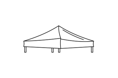 Tent icon, outline style