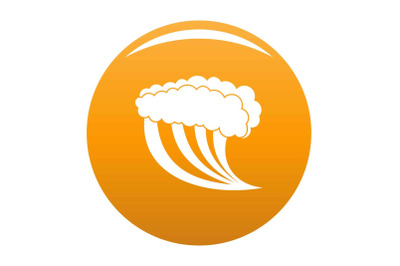 Wave water blue icon vector orange
