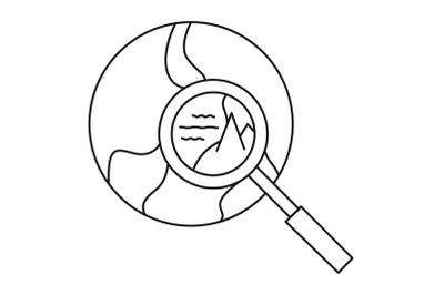 Global search icon, outline style