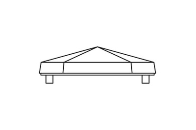 Awning tent icon, outline style