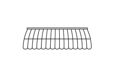 Awning shop tent icon, outline style