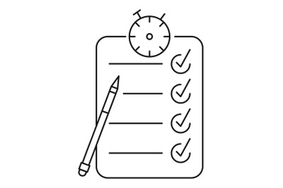 Checklist icon, outline style