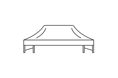 Pavilion tent icon, outline style